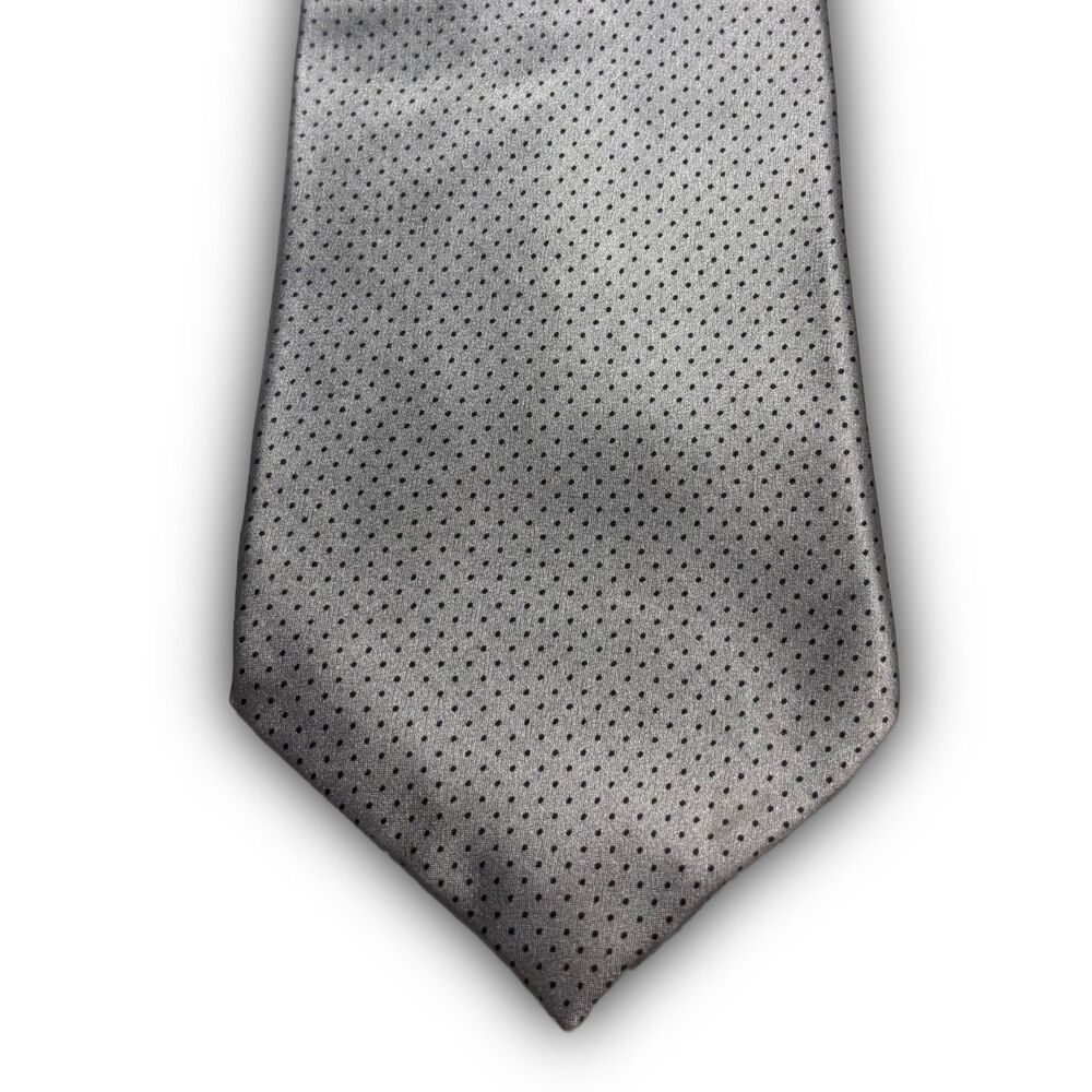 Huntingdon Gray Micro-Dot Silk Tie